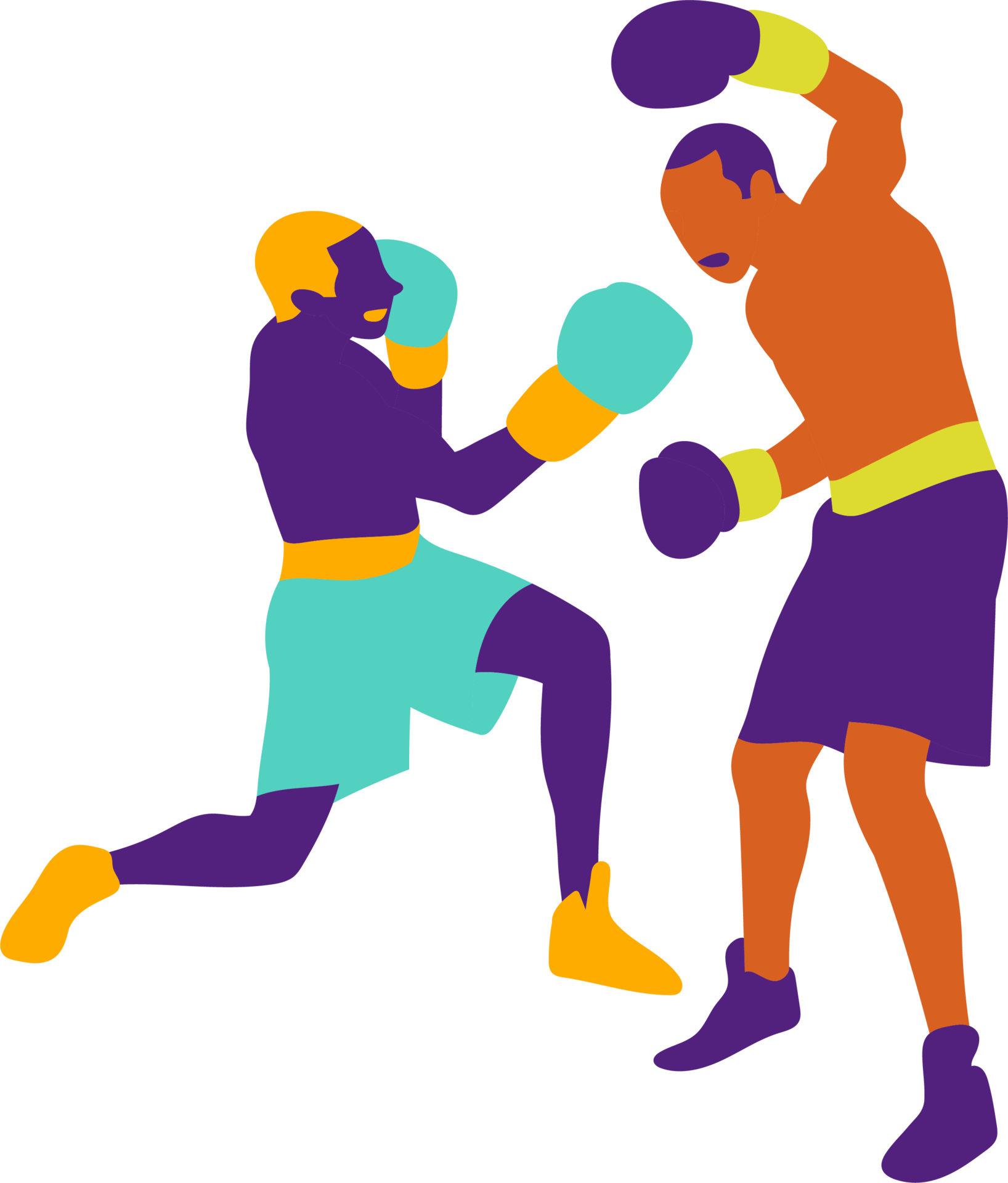Muscular boxers fighting on boxing ring. 19908144 PNG