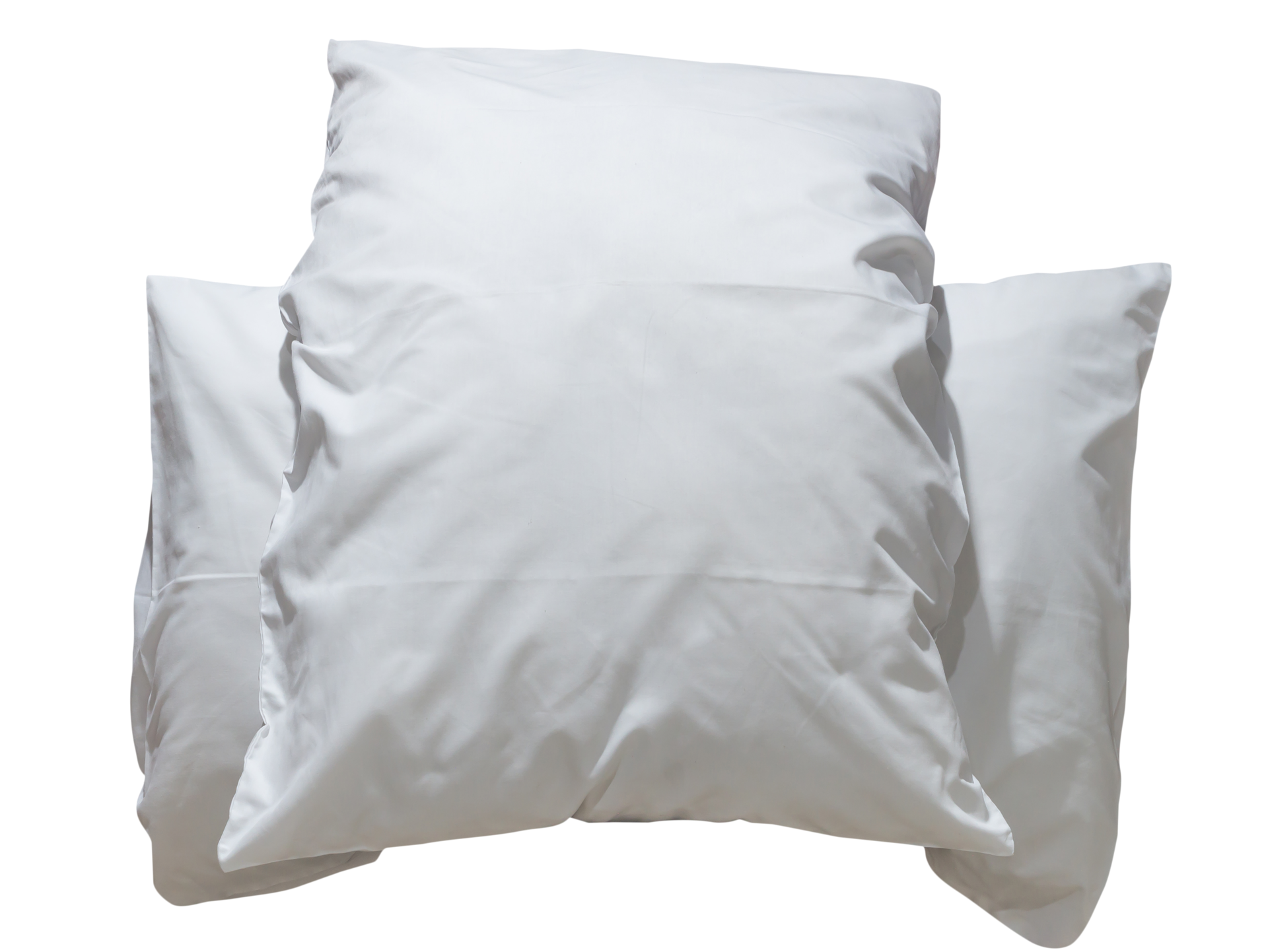 Free Two white pillows with cases after guest's use at hotel or resort