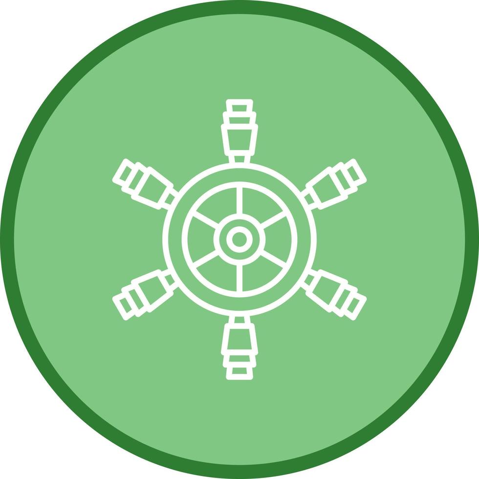 Ship Wheel Vector Icon