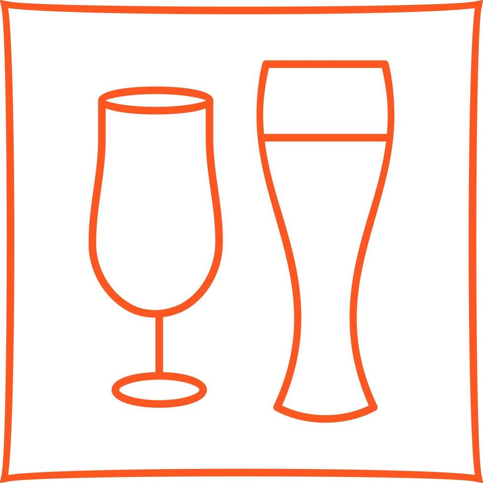 Unique Beer Glasses Vector Icon