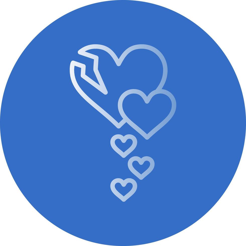 Broken Heart Vector Icon Design