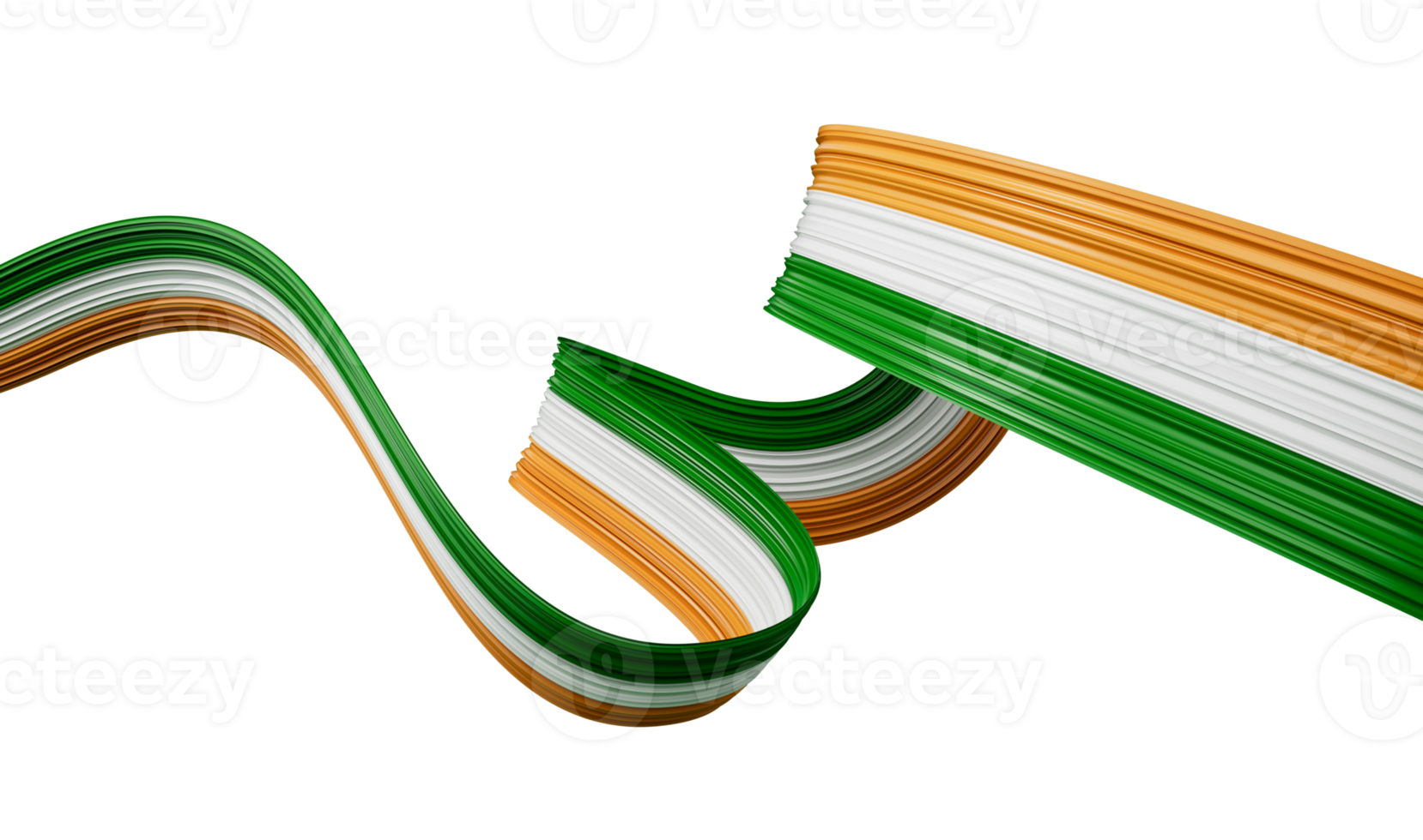 Indian flag Ribbon wavy abstract 3d illustration 19908781 PNG