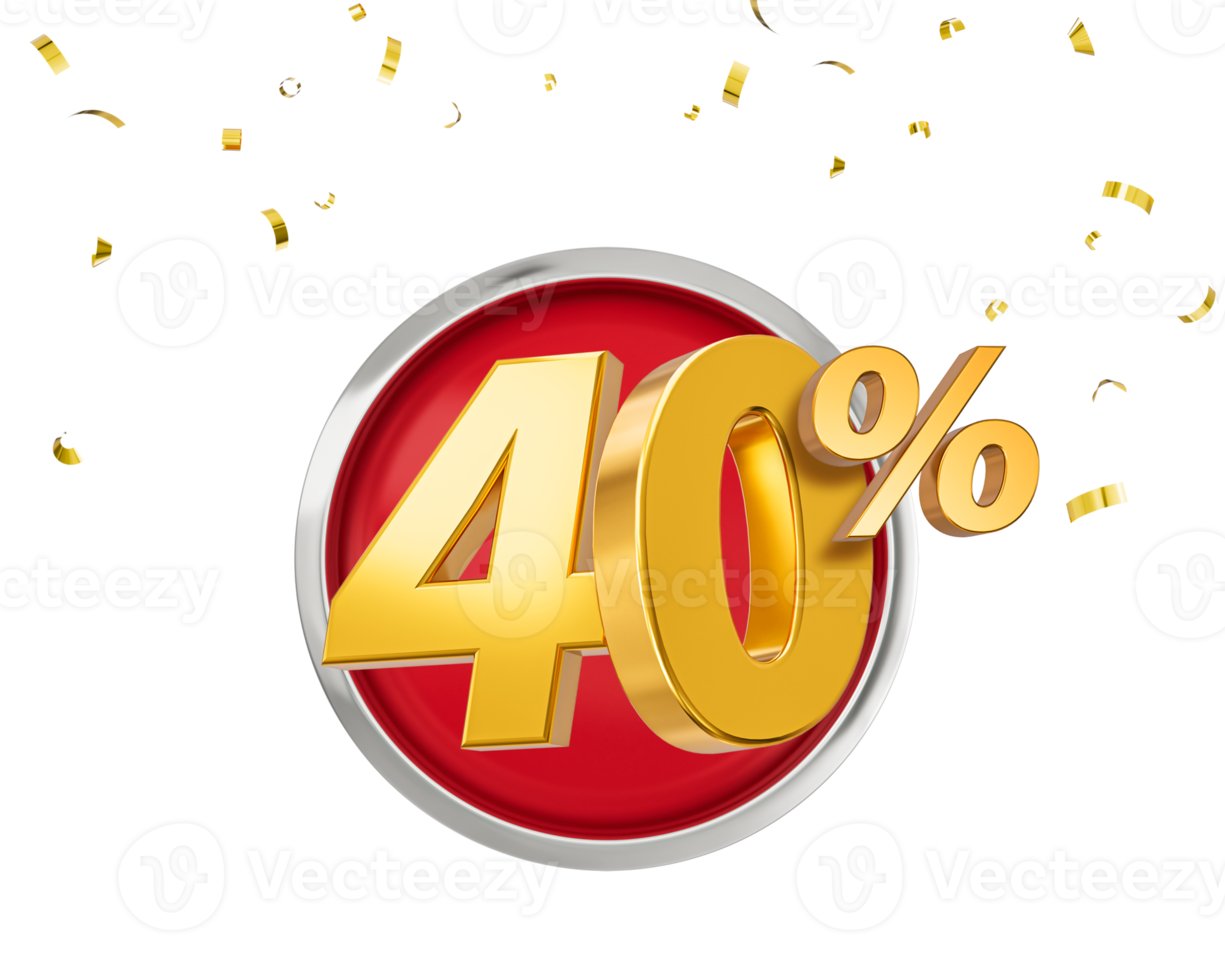 Free 40 Percent Off Discount 3d Golden Sale Symbol With Confetti Sale free-40-percent-off-discount-3d-golden-sale-symbol-with-confetti-sale