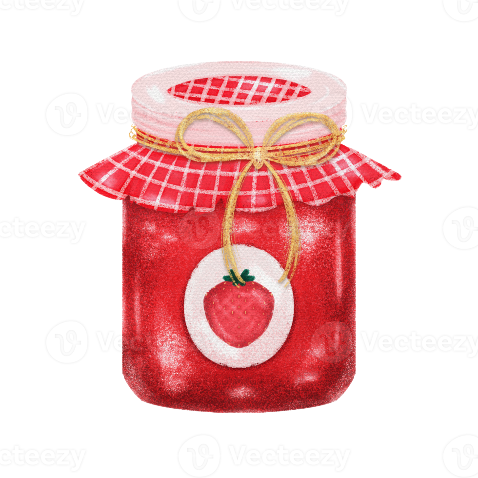 fraise confiture pot sucré dessert crayon art png