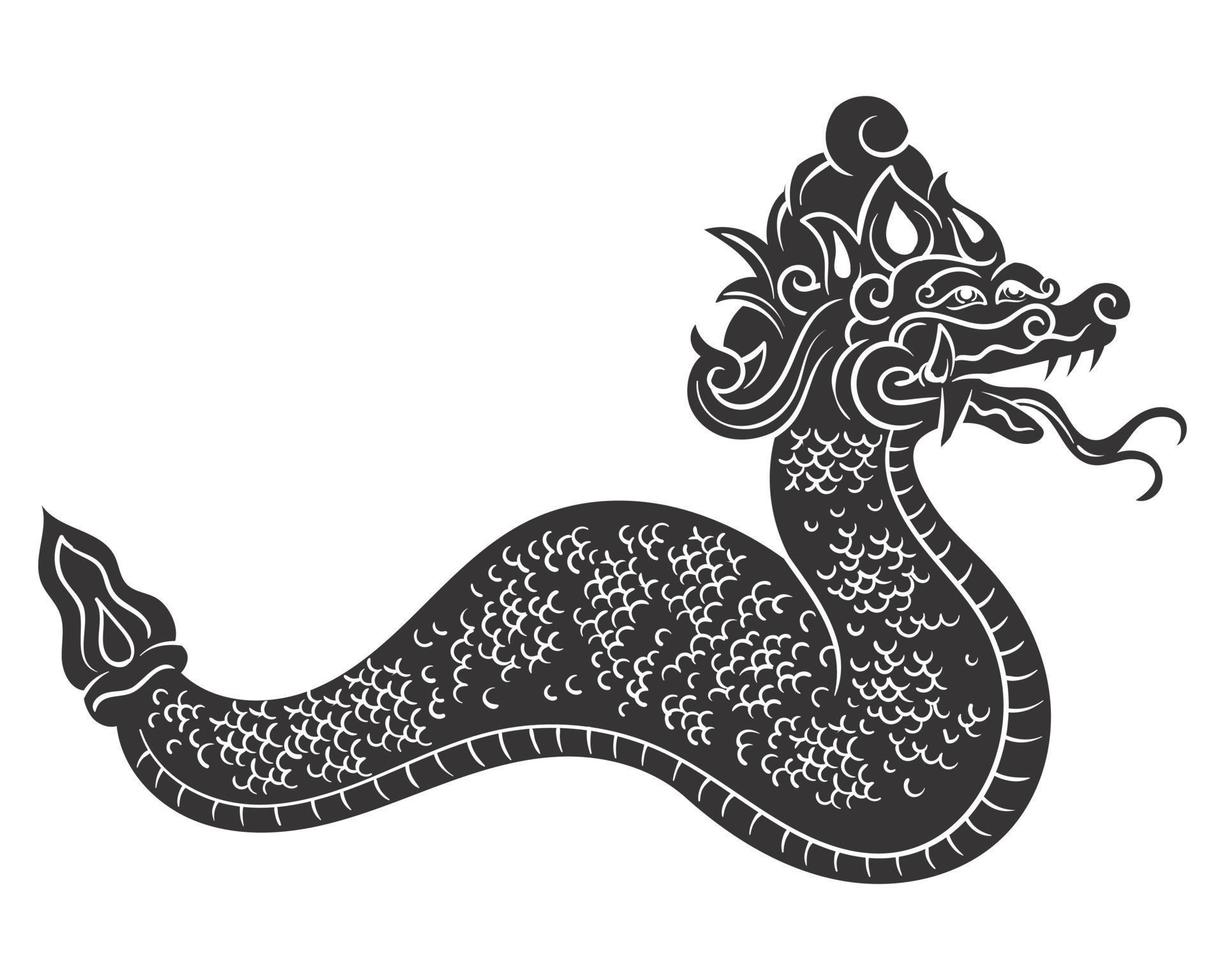 Vector dragon silhouettes