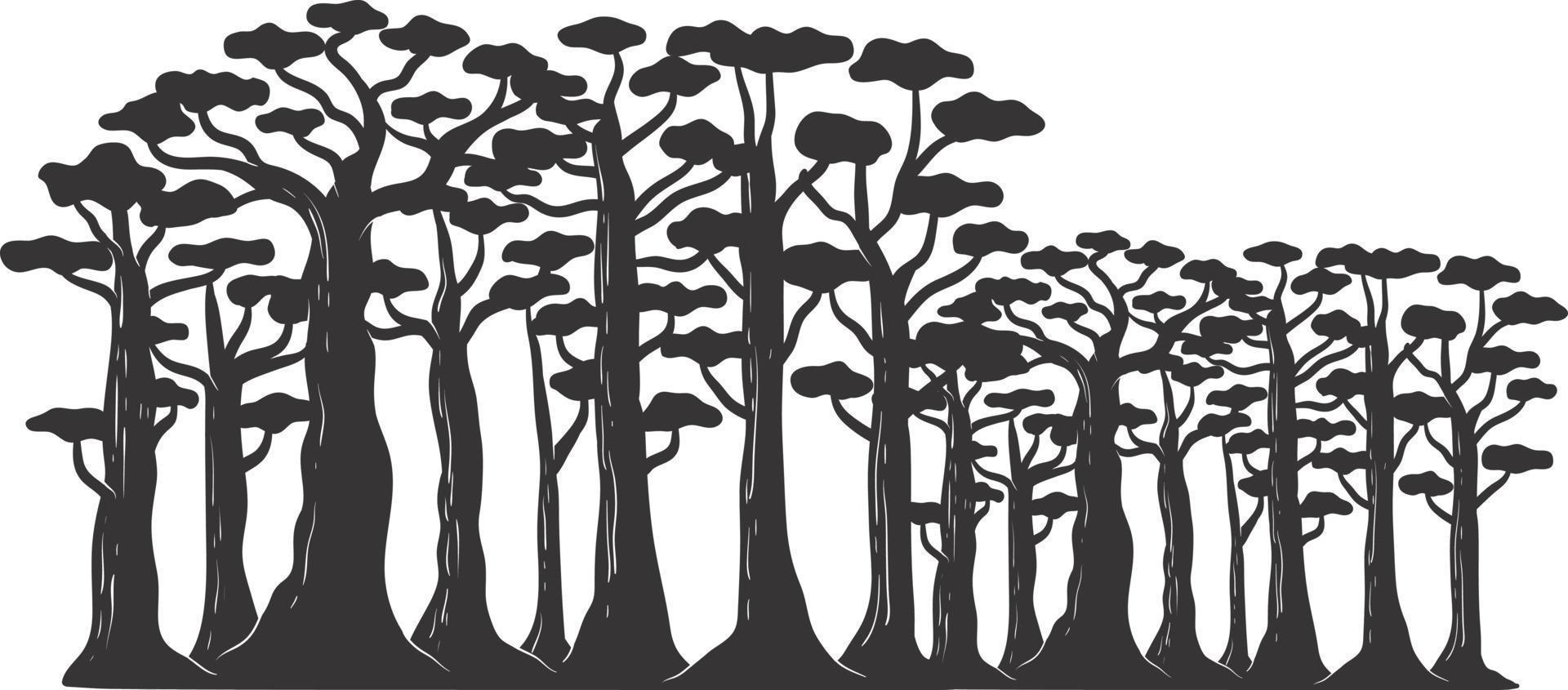 vector tree silhouette