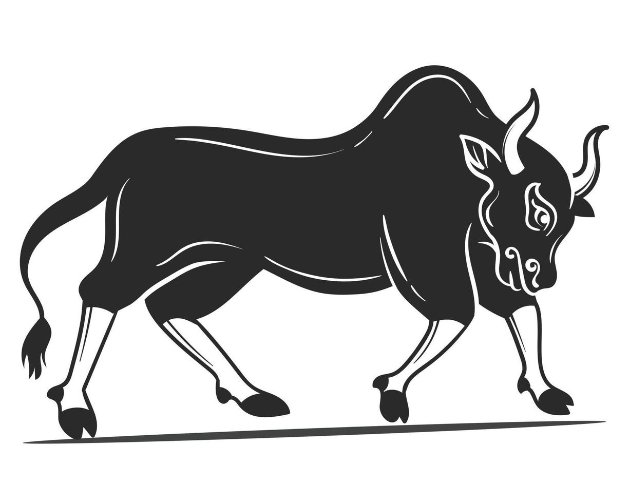 Vector cow silhouette