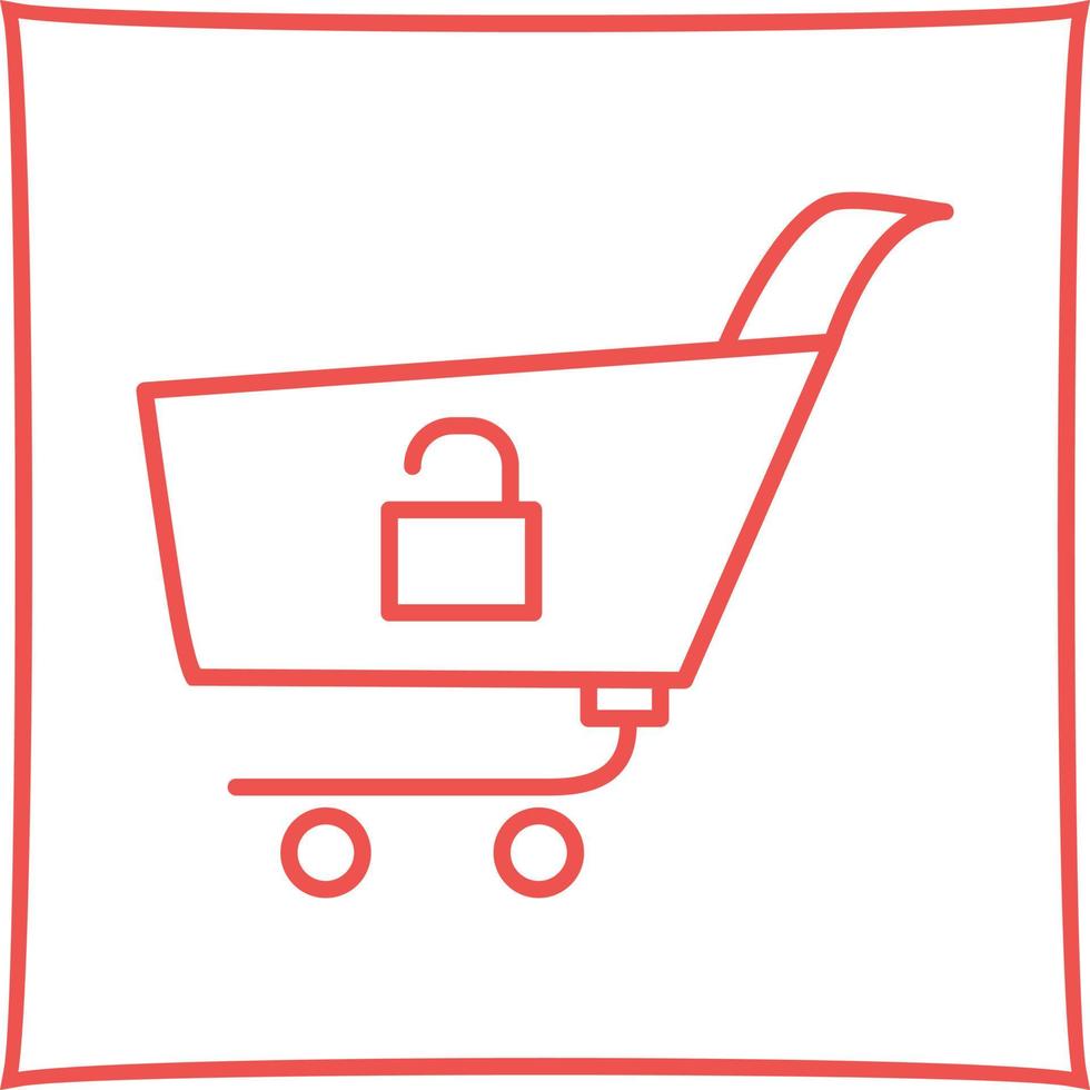 Unique Unlock Cart Vector Icon