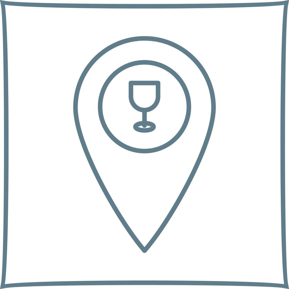 Unique Bar Location Vector Icon