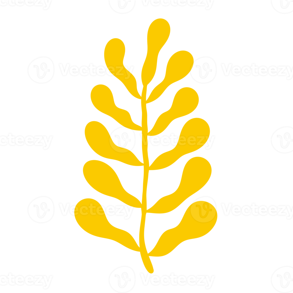 tropical Yellow leaf icon. 19909853 PNG
