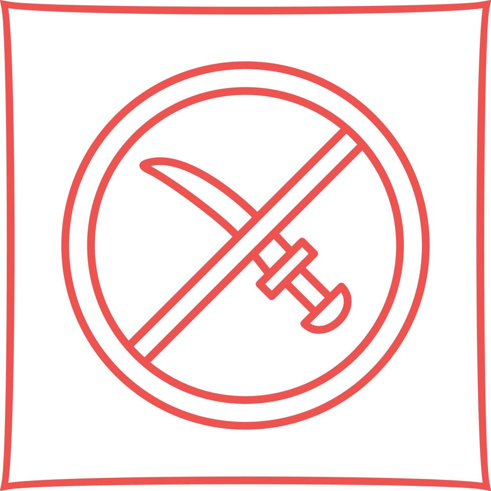 No Weapons Vector Icon