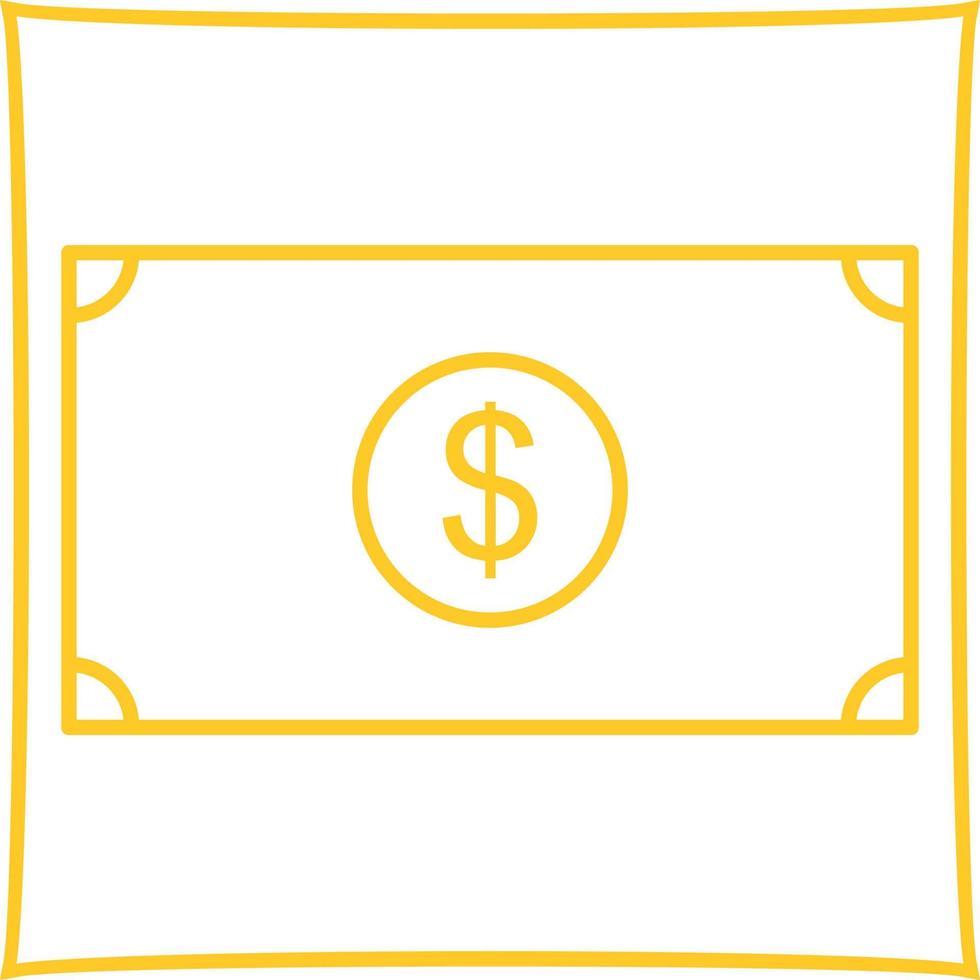 icono de vector de dólar único