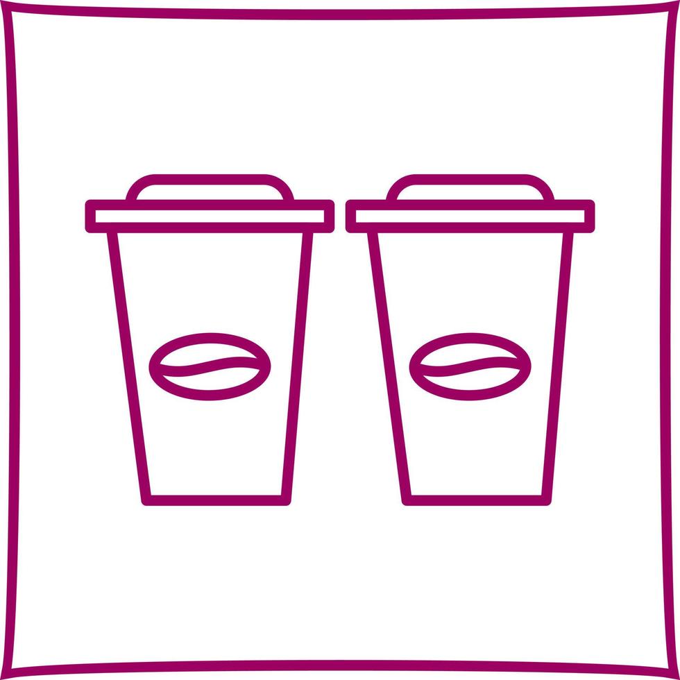 Two Coffees Vector Icon