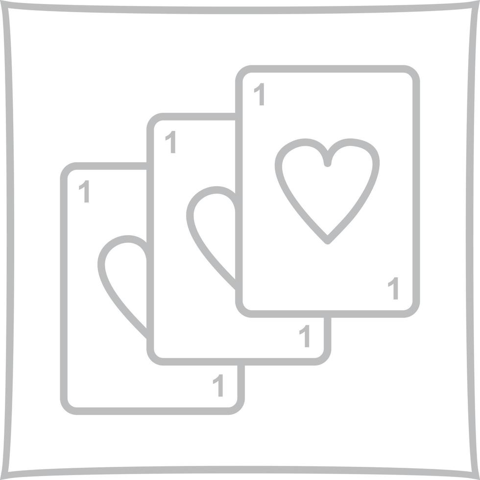 único icono de vector de baraja de cartas