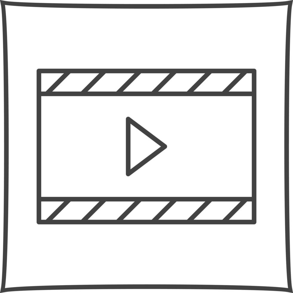 icono de vector de video y animación único