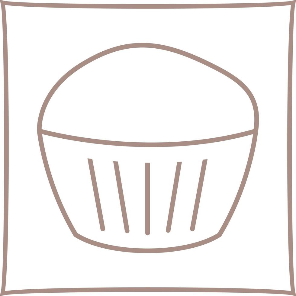 icono de vector de muffin de chocolate