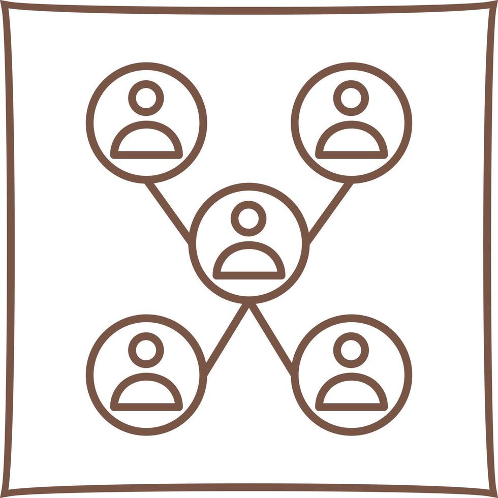 Unique Company Network Vector Icon