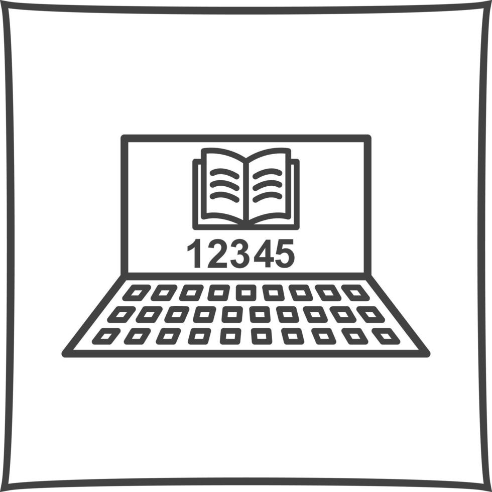 Unique Online Study Vector Icon