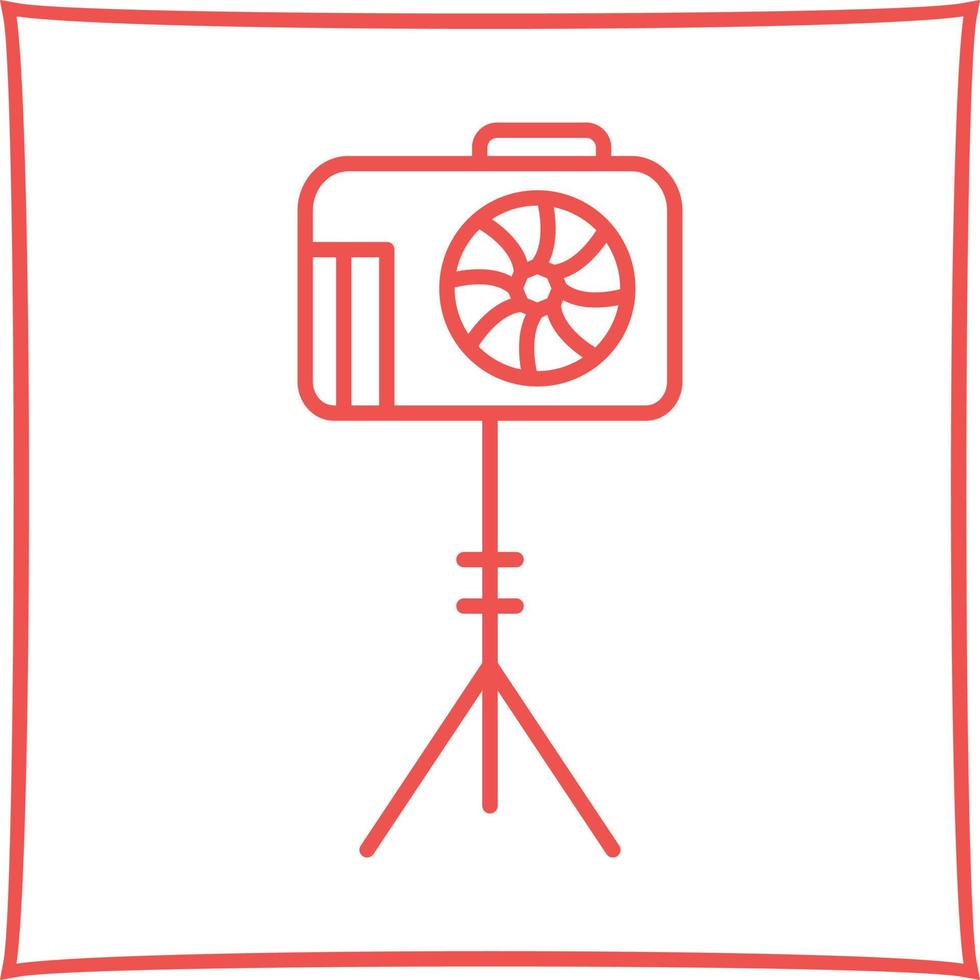 icono de vector de soporte de cámara único