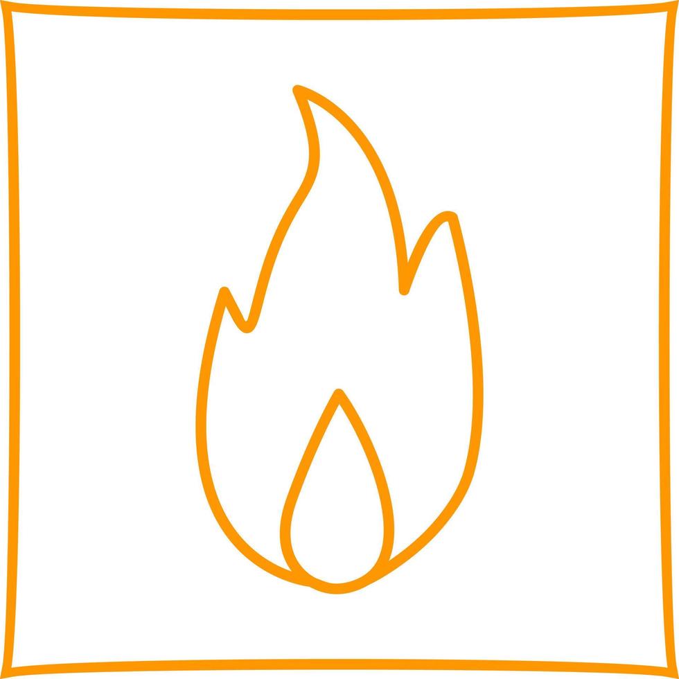 icono de vector de fuego único