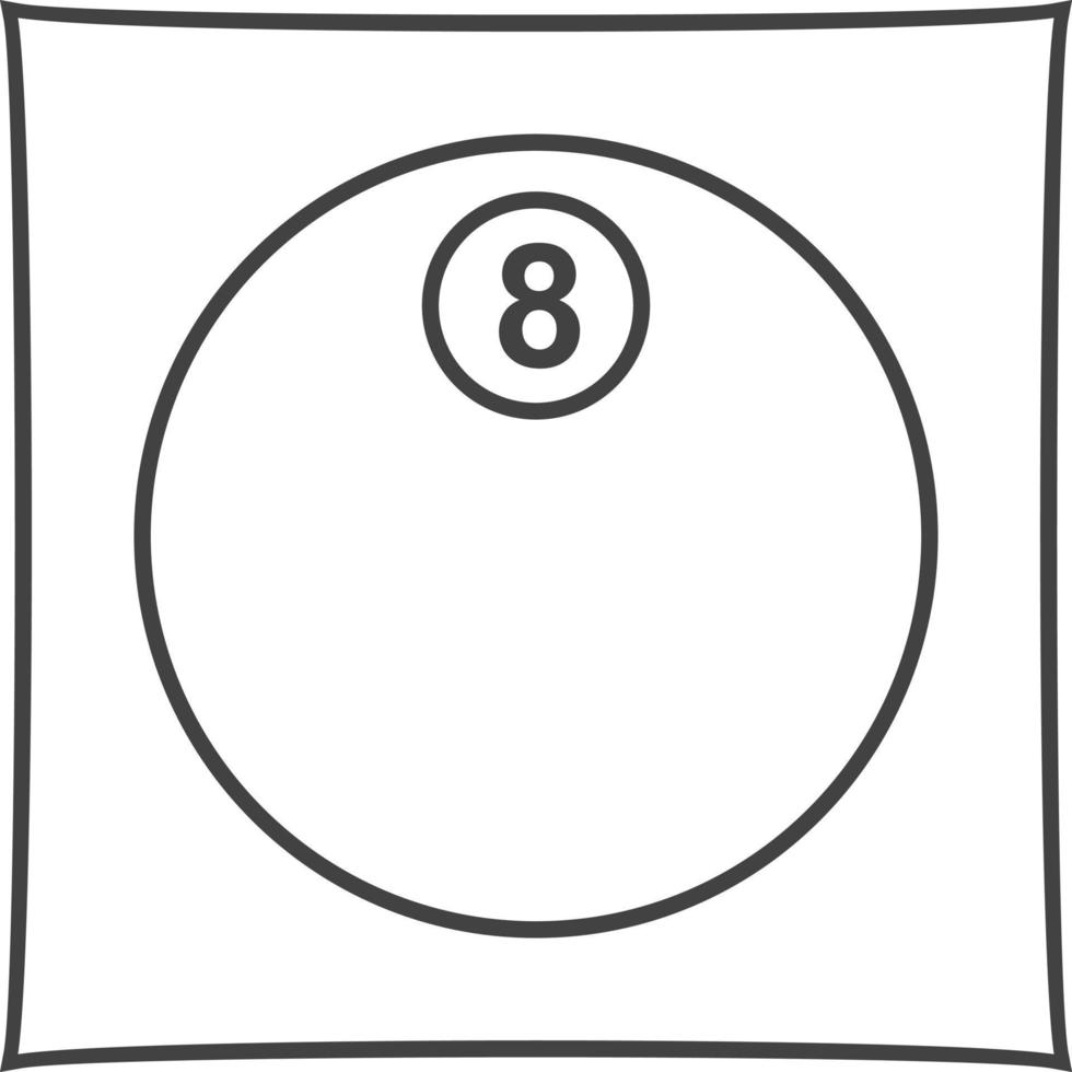 Unique Eight Ball Vector Icon