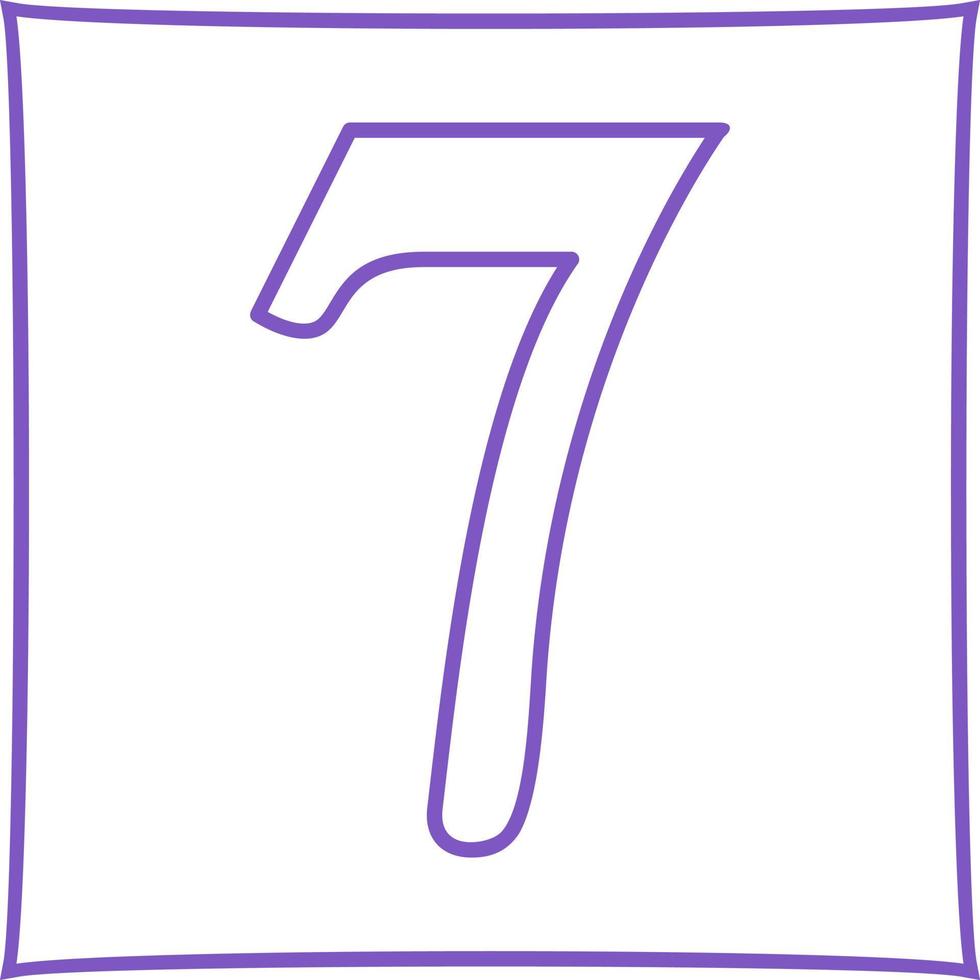 Number Seven Vector Icon