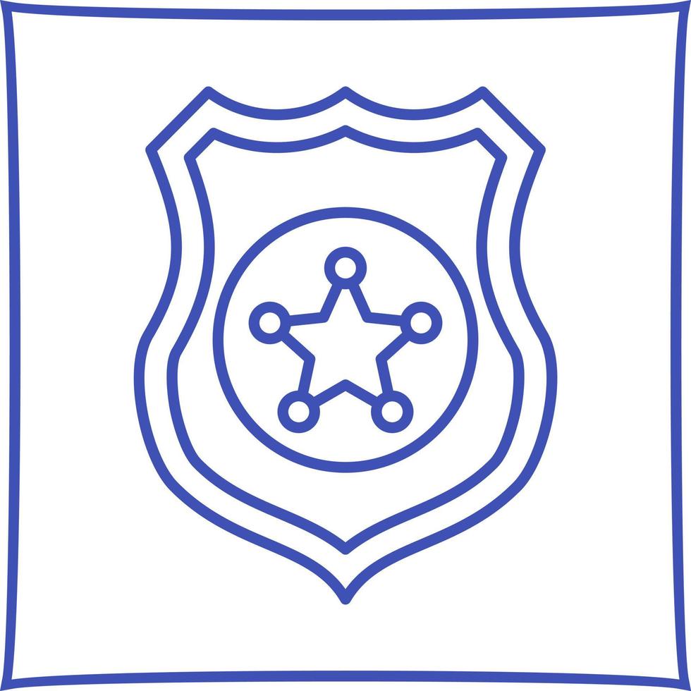 icono de vector de escudo de policía