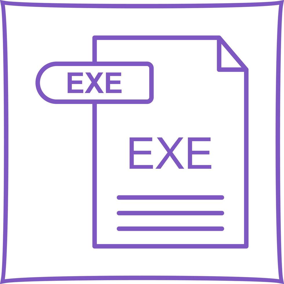 icono de vector exe