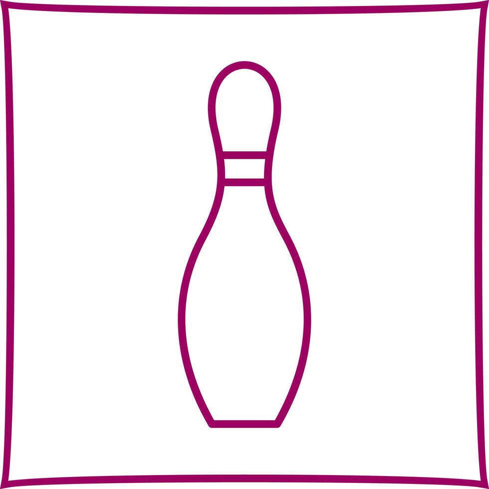 Unique Bowling Pin Vector Icon