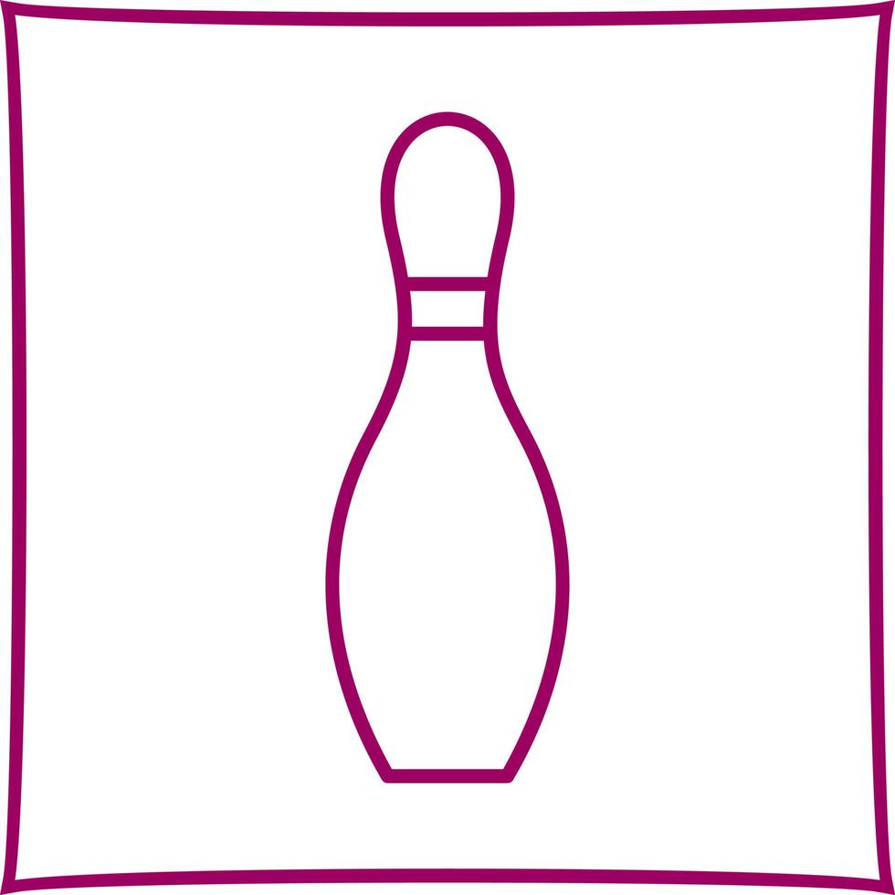 Unique Bowling Pin Vector Icon