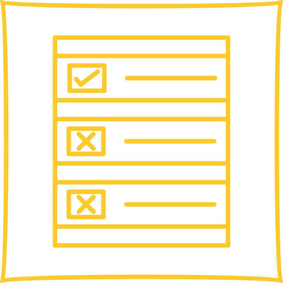 Ballot Paper Vector Icon