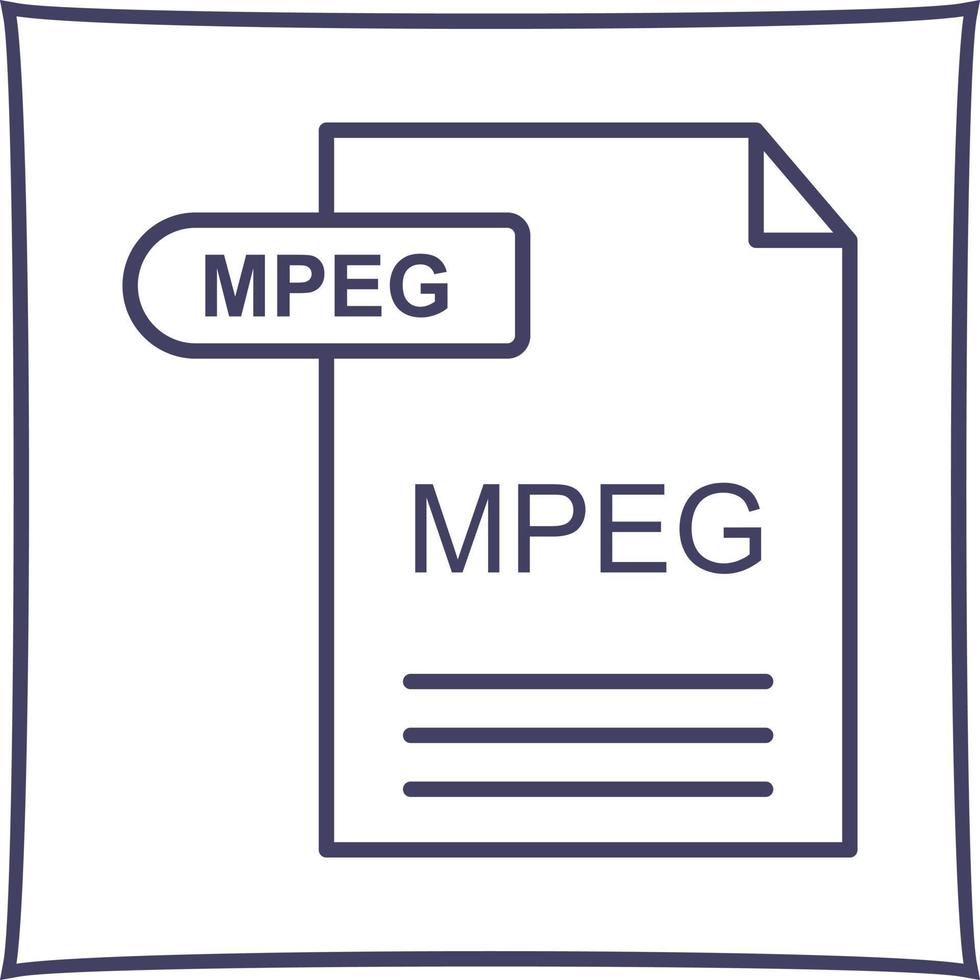 icono de vector de mpeg