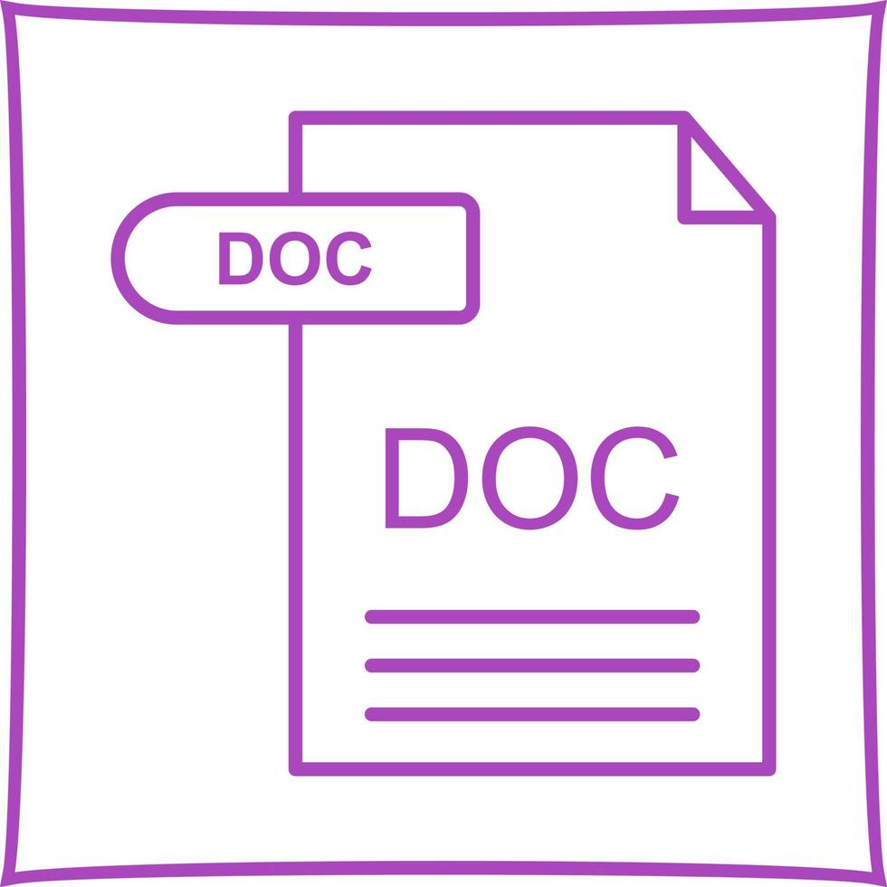 DOC Vector Icon 19910743 Vector Art at Vecteezy