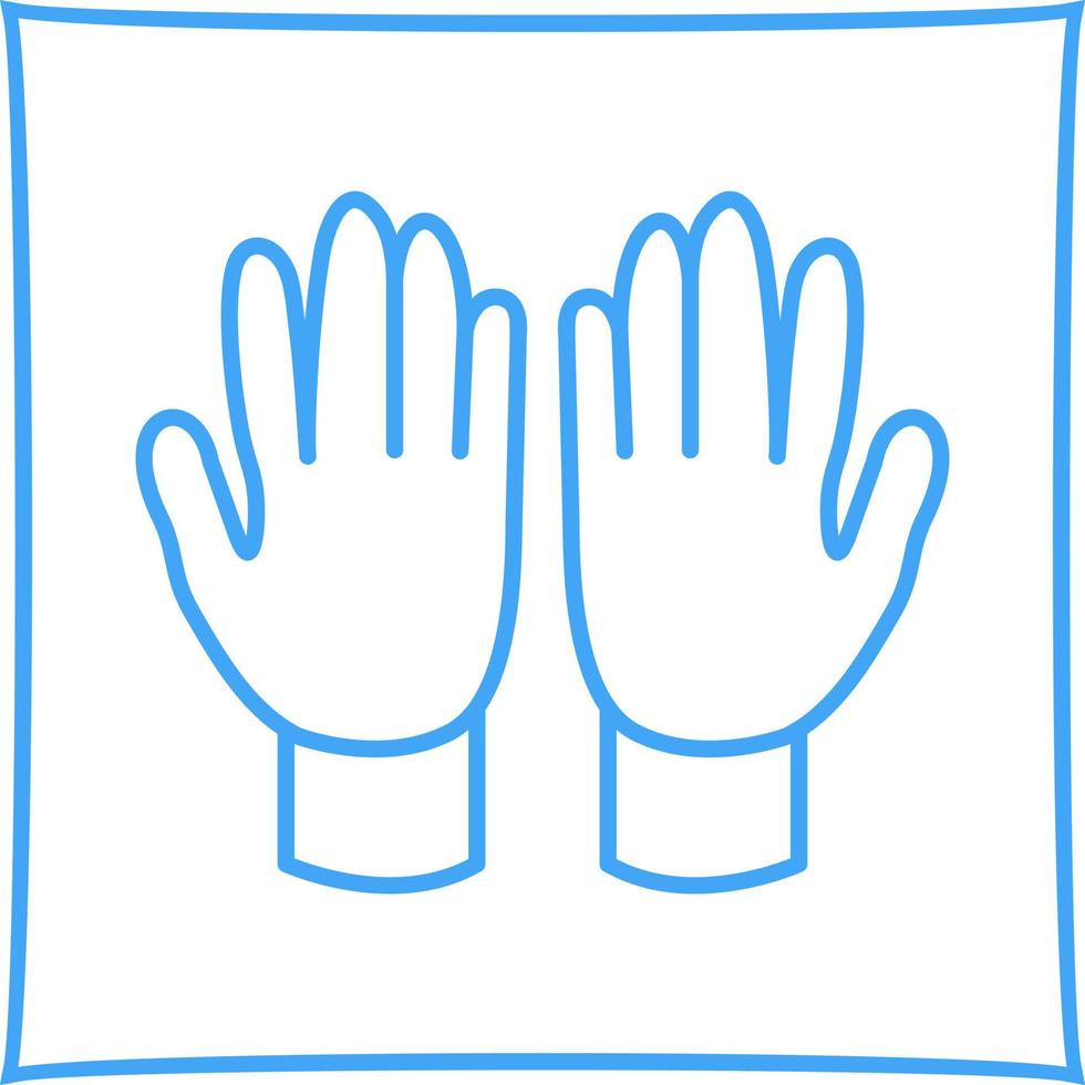 icono de vector de guantes de jardinería