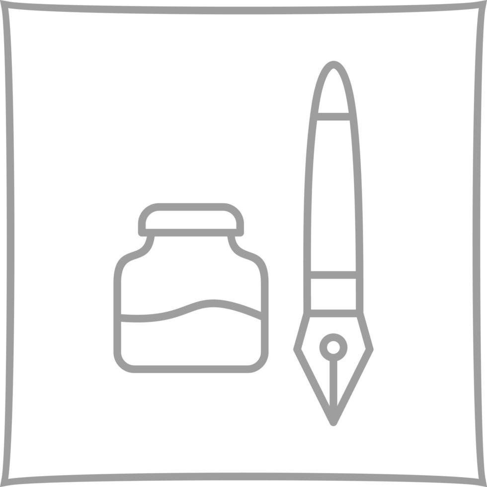 icono de vector de tinta y pluma