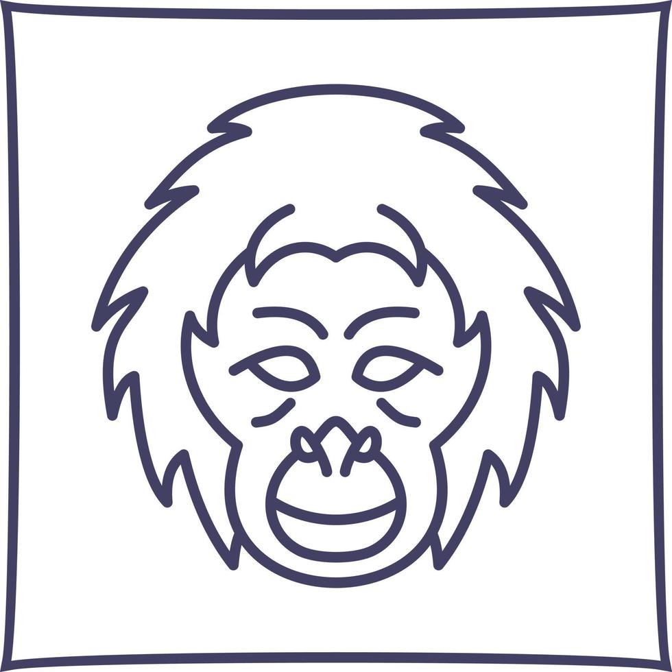 Orangutan Vector Icon
