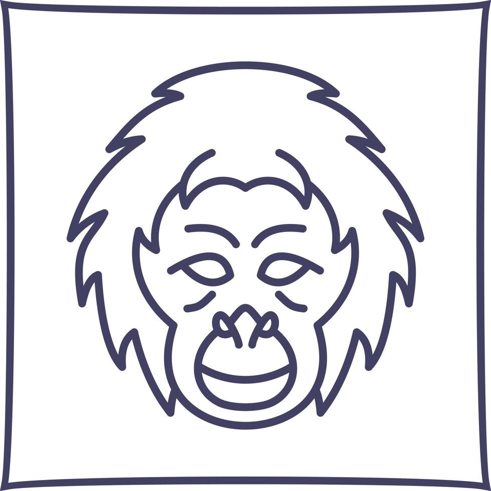 Orangutan Vector Icon