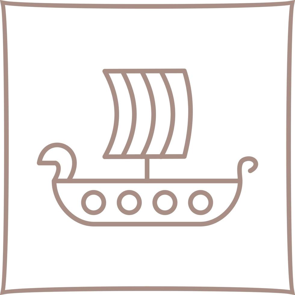 Viking Ship Vector Icon