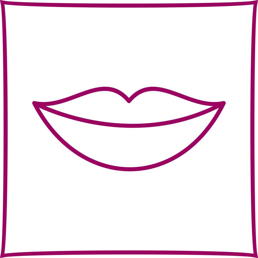 icono de vector de labios
