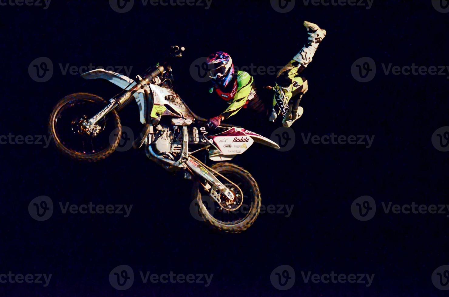 Motocross midair spectacle photo