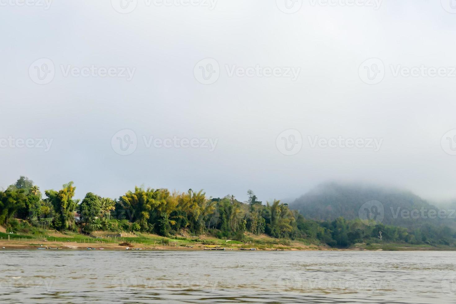 Tropical river landscape photo