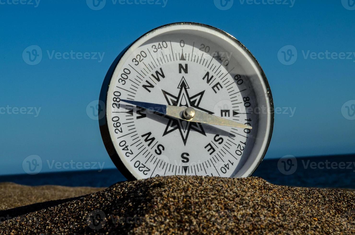 Compass in the sand photo