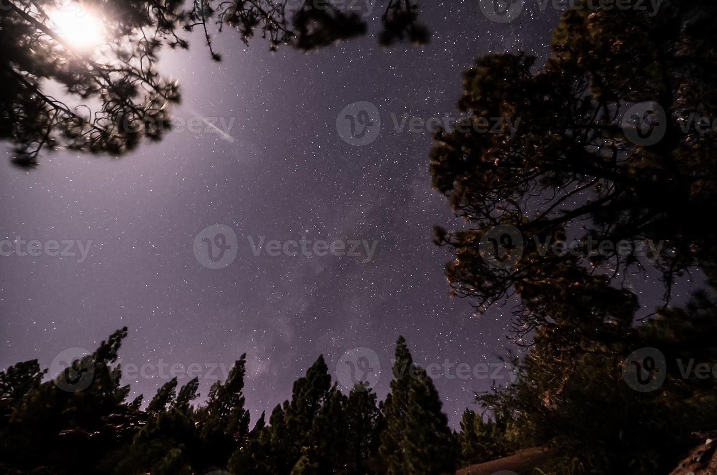 estrellado cielo a noche foto