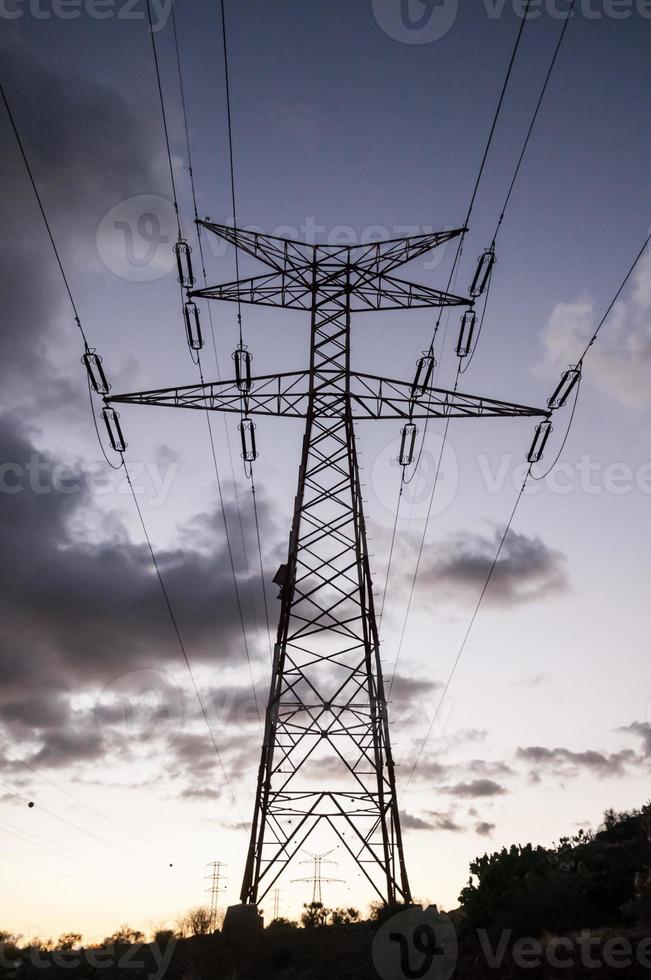 High voltage electric line photo