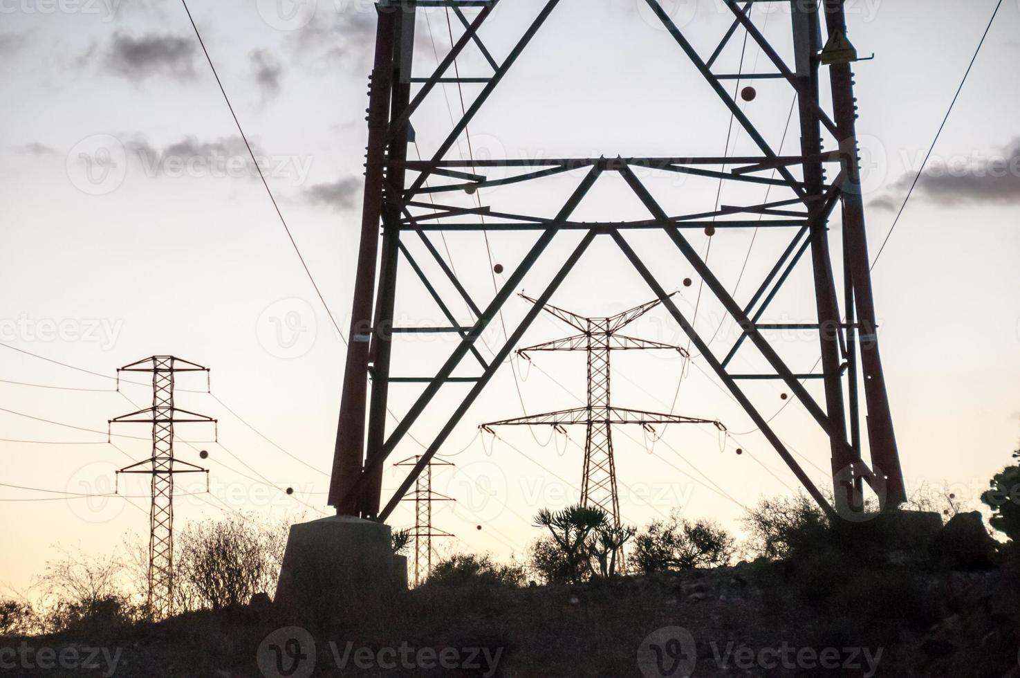 High voltage electric line photo