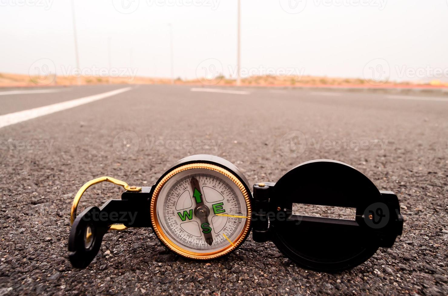 Compass on the road photo