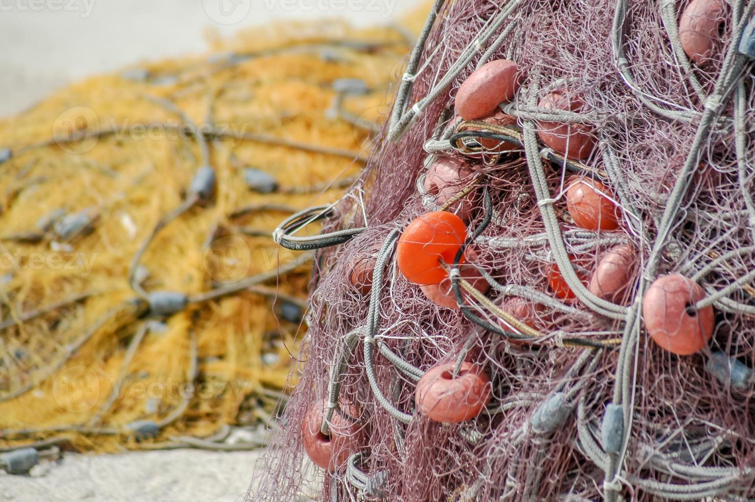 Tangled fishing net photo