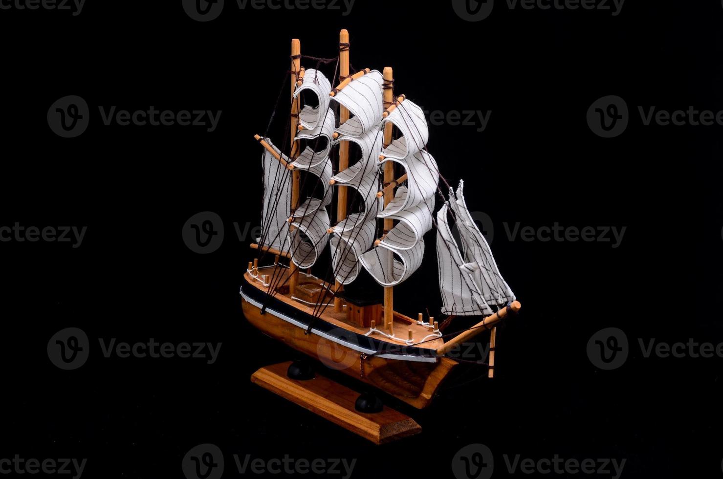 Mini wooden ship photo