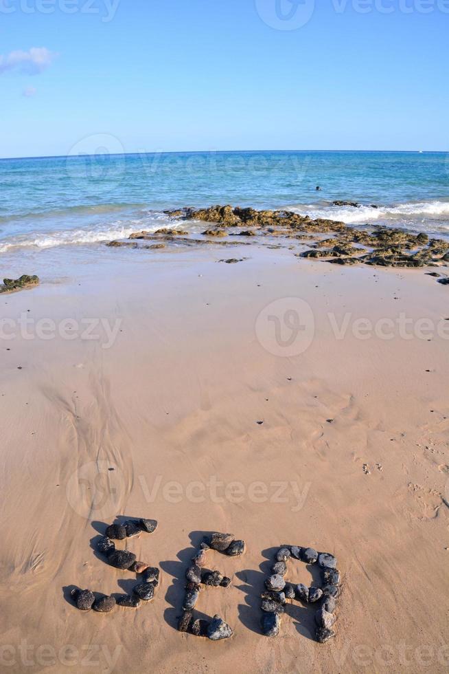 Scenic beach view photo