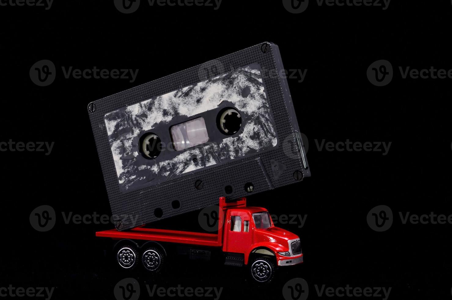 Cassette on toy truck photo